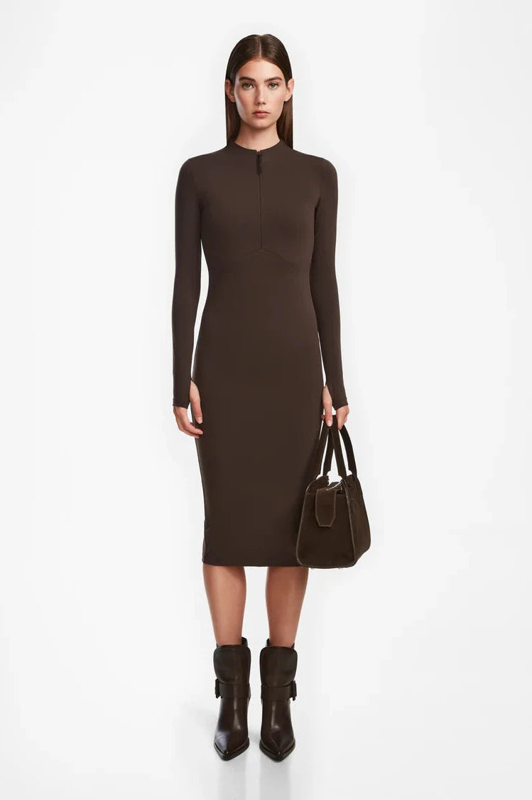 Agnes Long Sleeve Midi Bodycon Dress