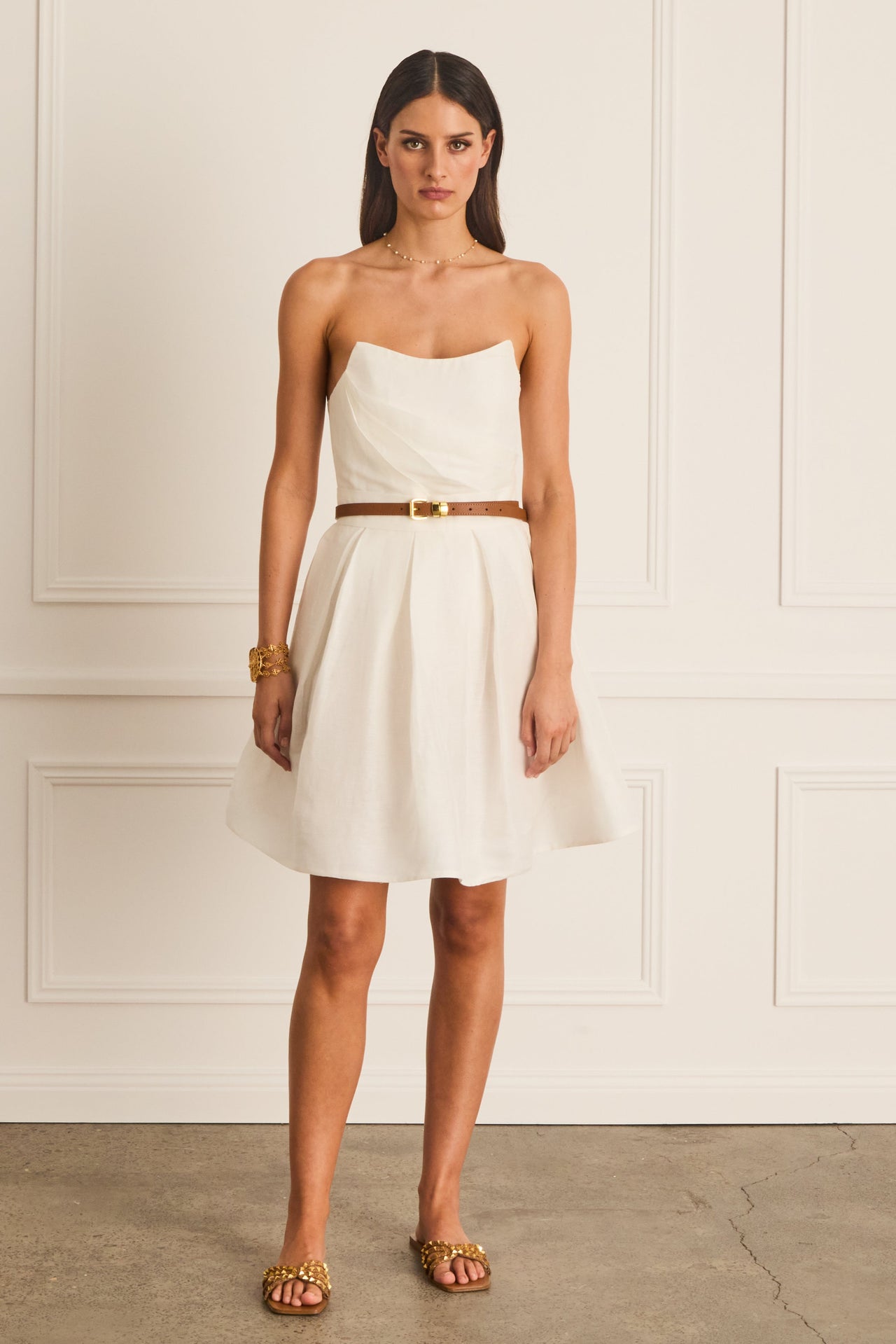 Simone Linen Blend Mini Dress