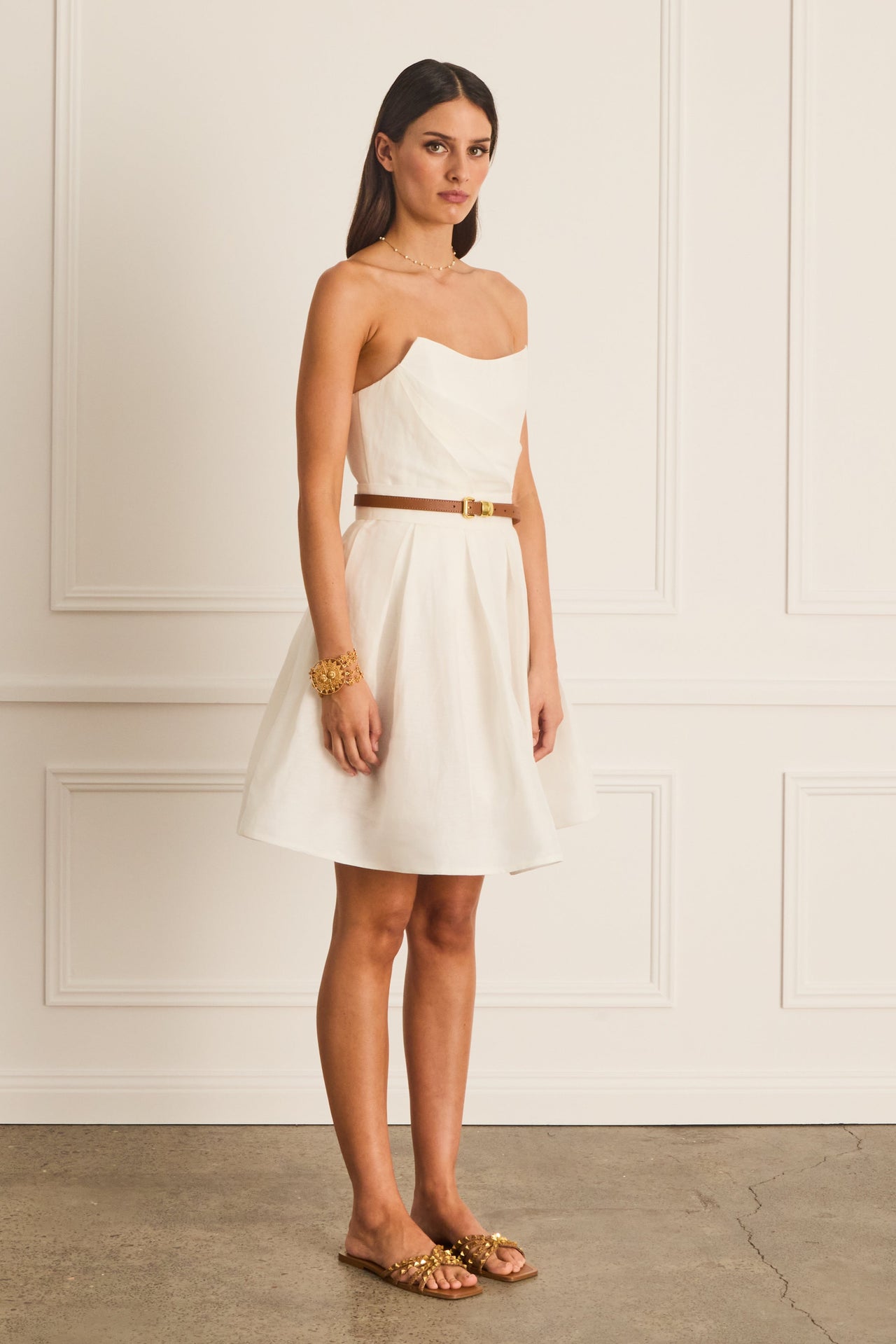 Simone Linen Blend Mini Dress