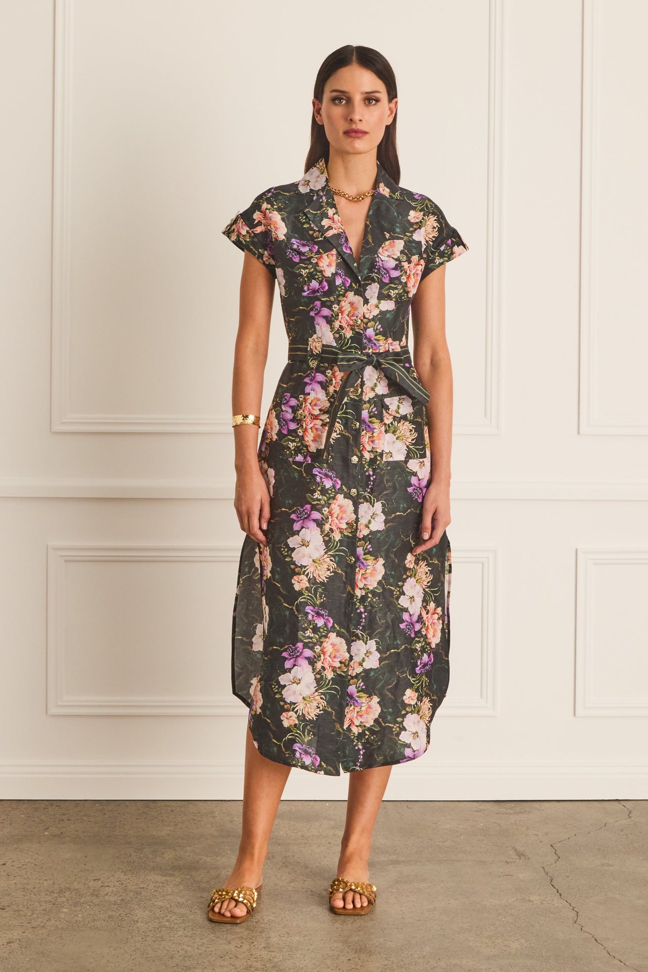 Camilla Linen Midi Dress