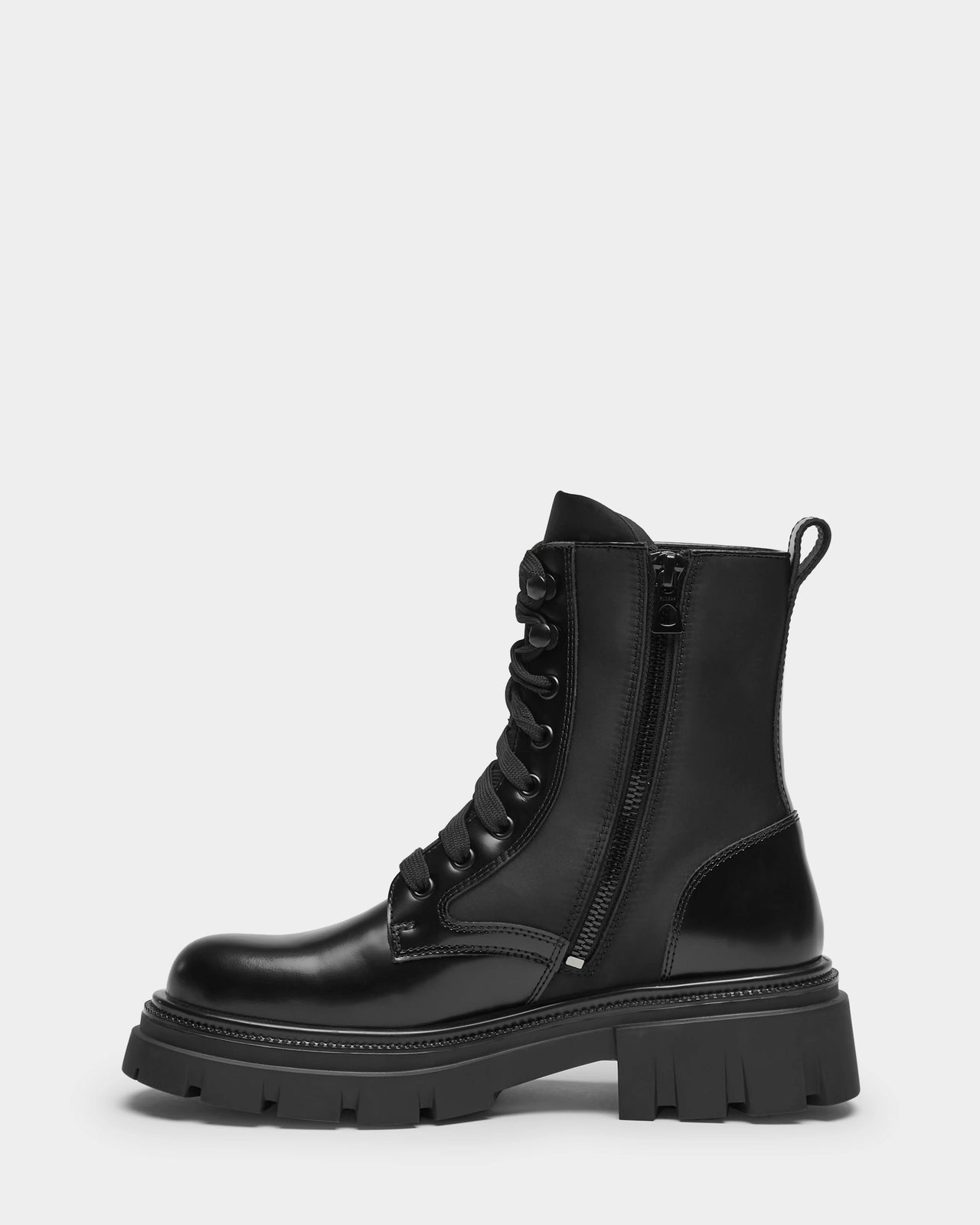 Kart Short Lace Up Boots with Zipper