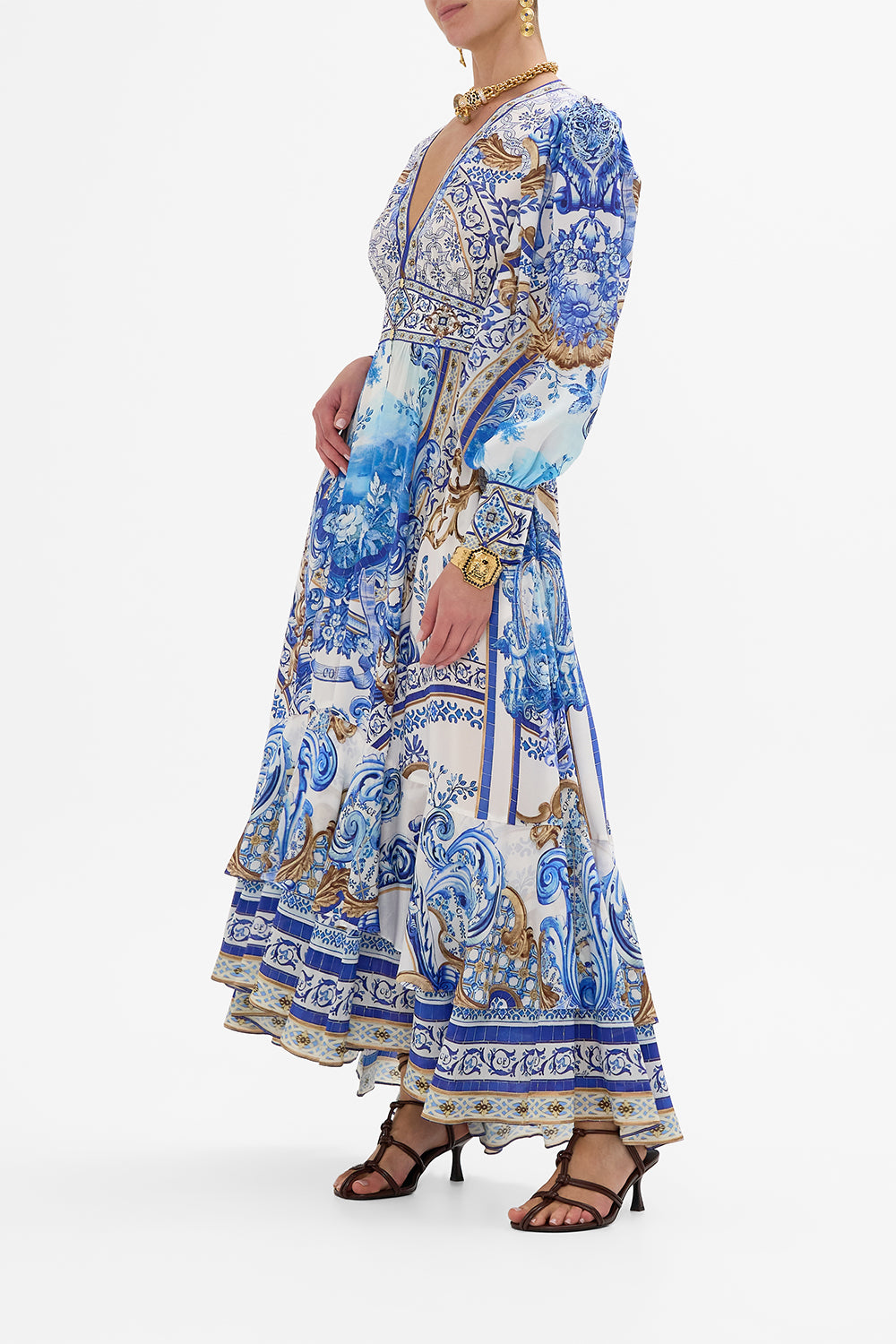 Long Button Front Dress