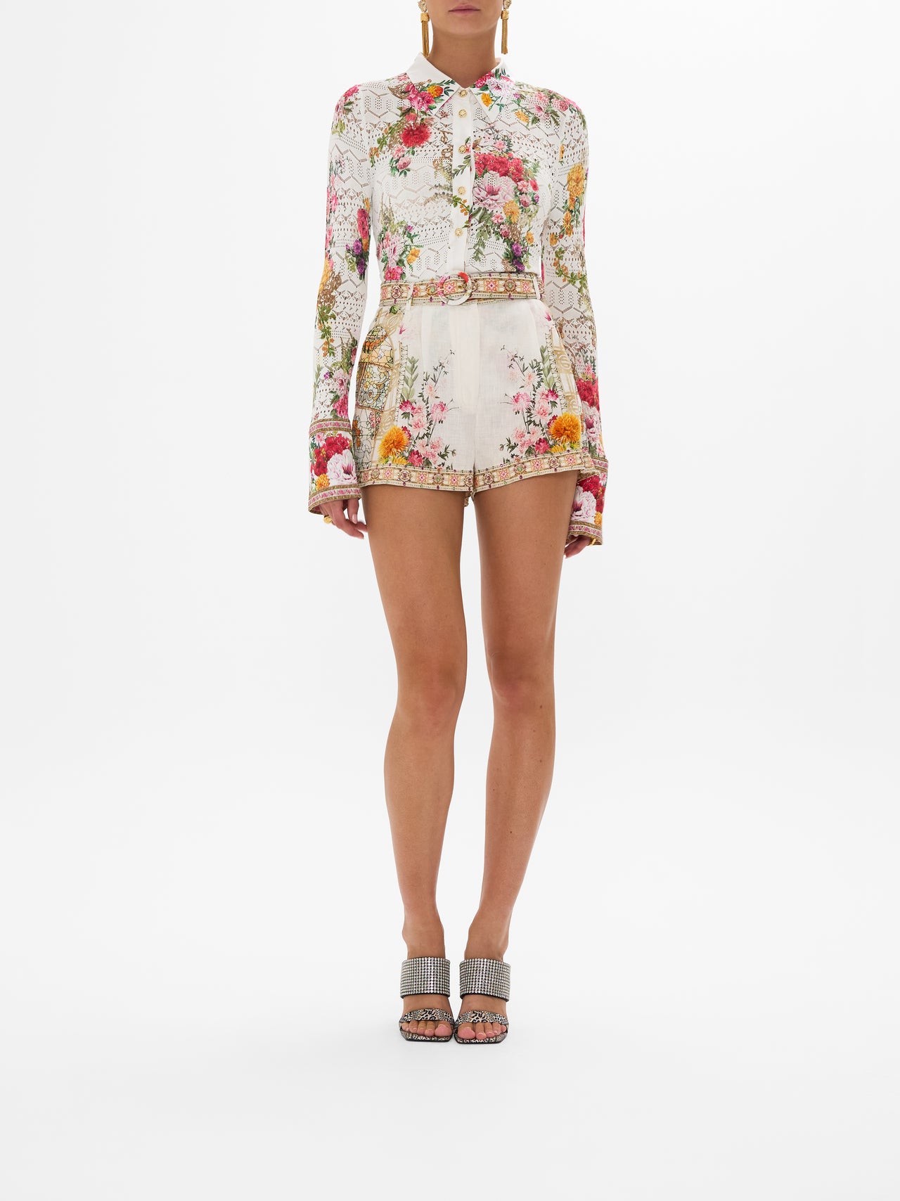Egyptian Rose: Silk Spliced Knit Shirt