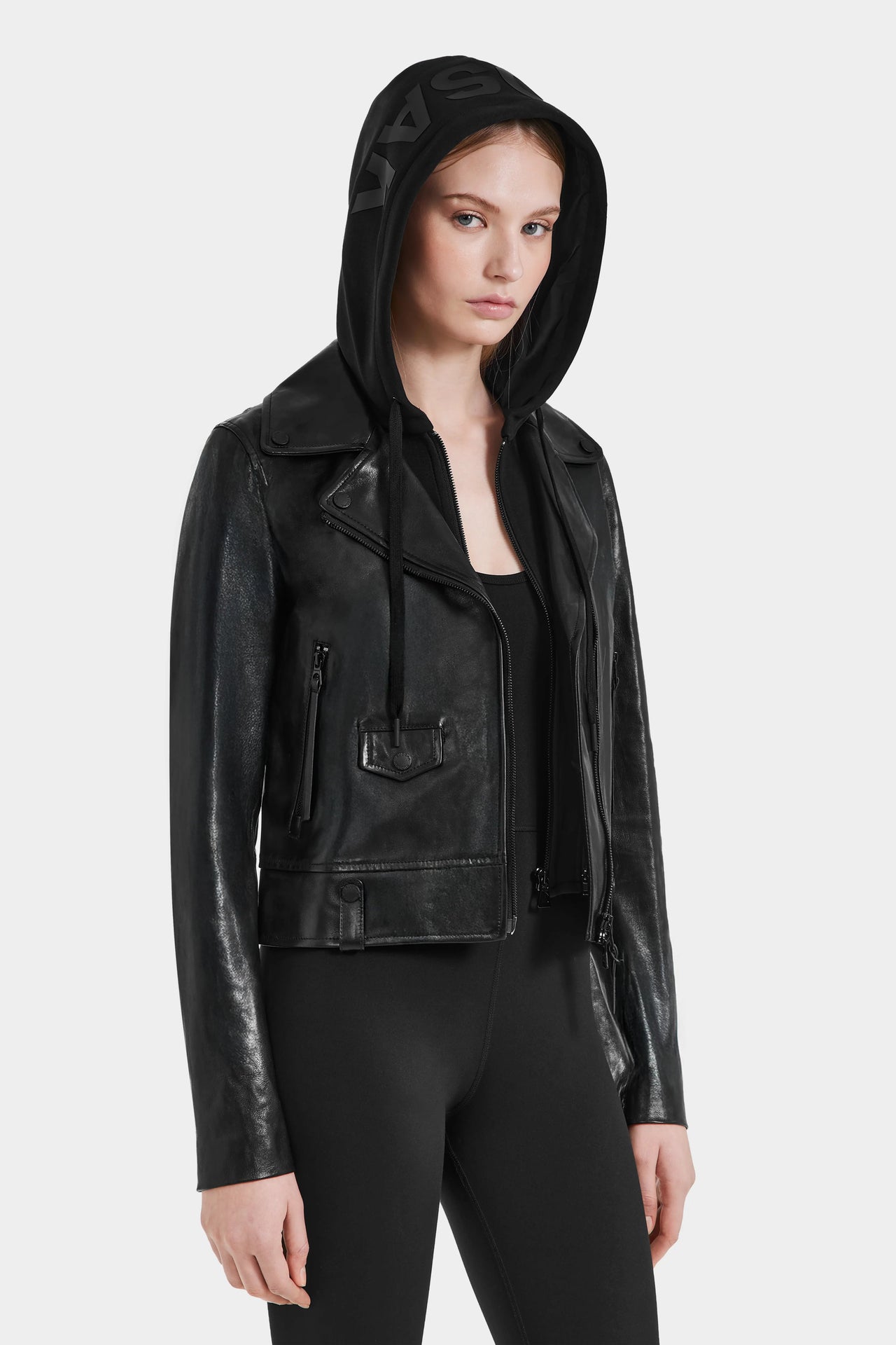 Malak Leather Moto Jacket
