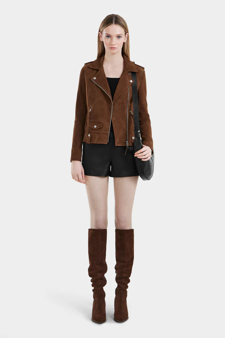 Mergo Suede Moto Jacket