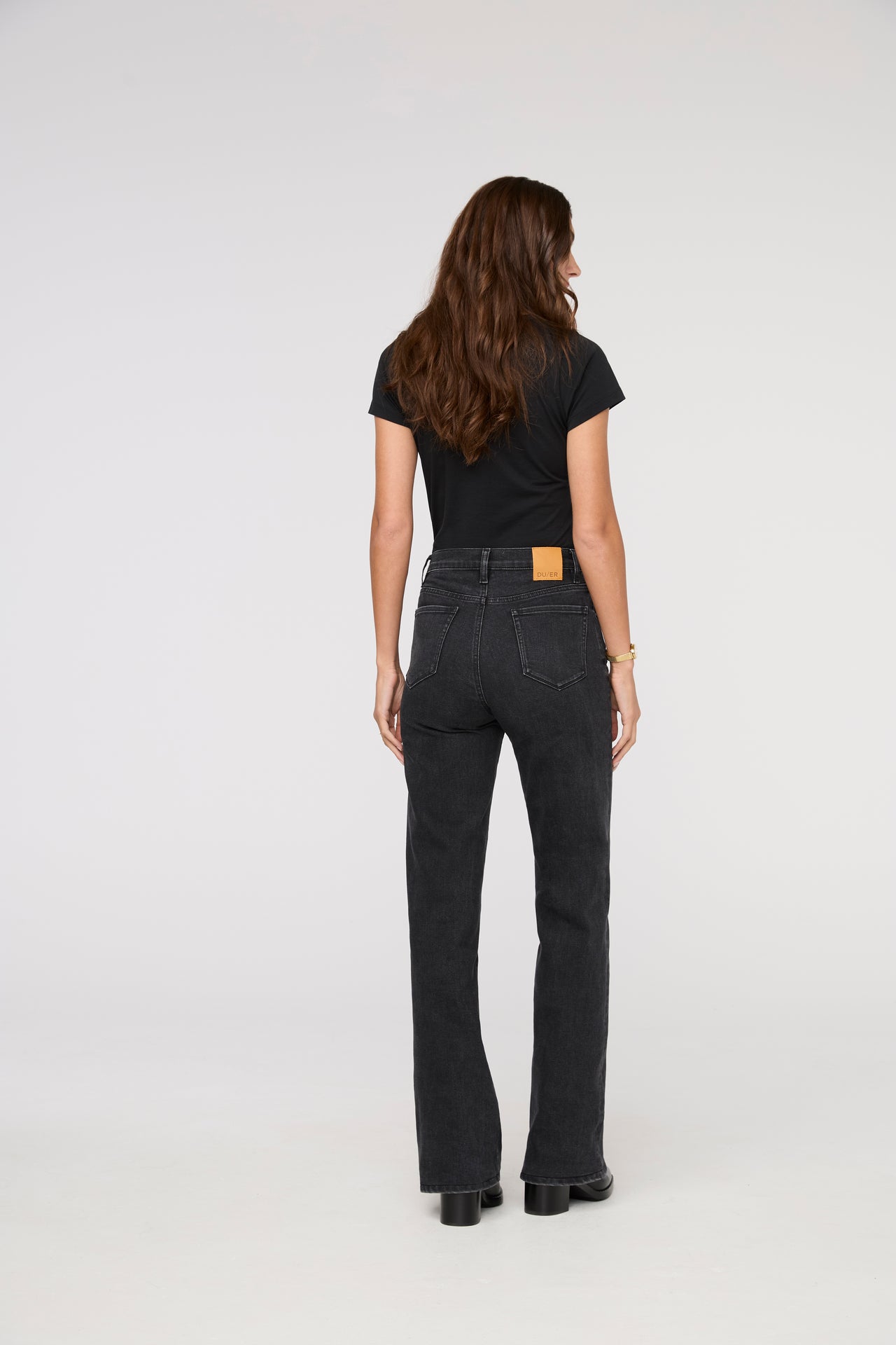 Midweight Performance Denim High Rise Wide Leg