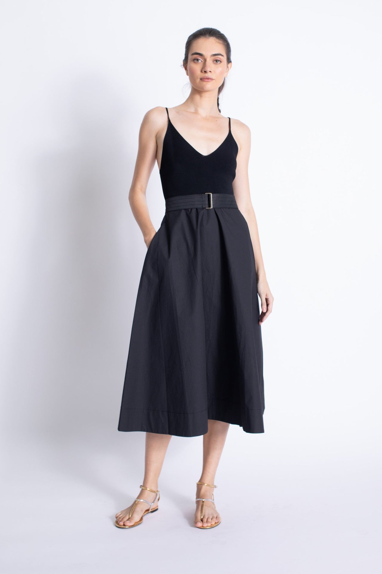 Black Phoenix Knit Combo Dress